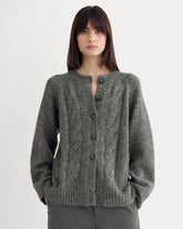Cloud Cable Cardigan | Heather Charcoal