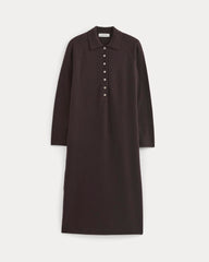 Cashmere Polo Midi Dress | Dark Chocolate