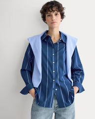 Everyday Shirt in Silky Cotton | Estate Blue/Open Air/White
