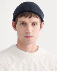 Cashmere Docker Beanie | Navy