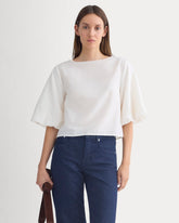 Bubble-Sleeve Top | Bone
