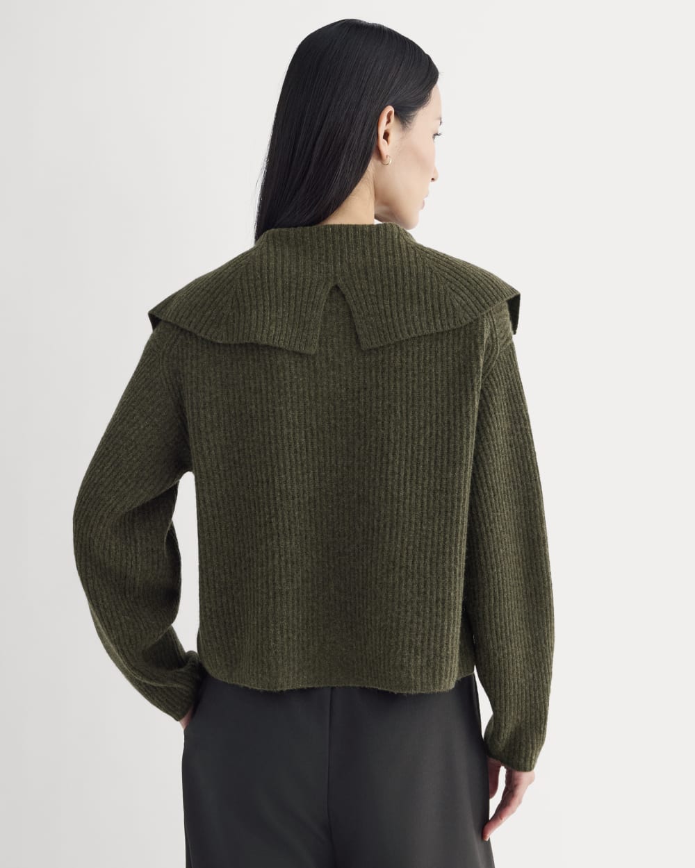 Fisherman Cardigan in Wool Cashmere | Heather Beech