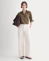 Cuff Detail Shirt in Lightweight Cotton | Beech