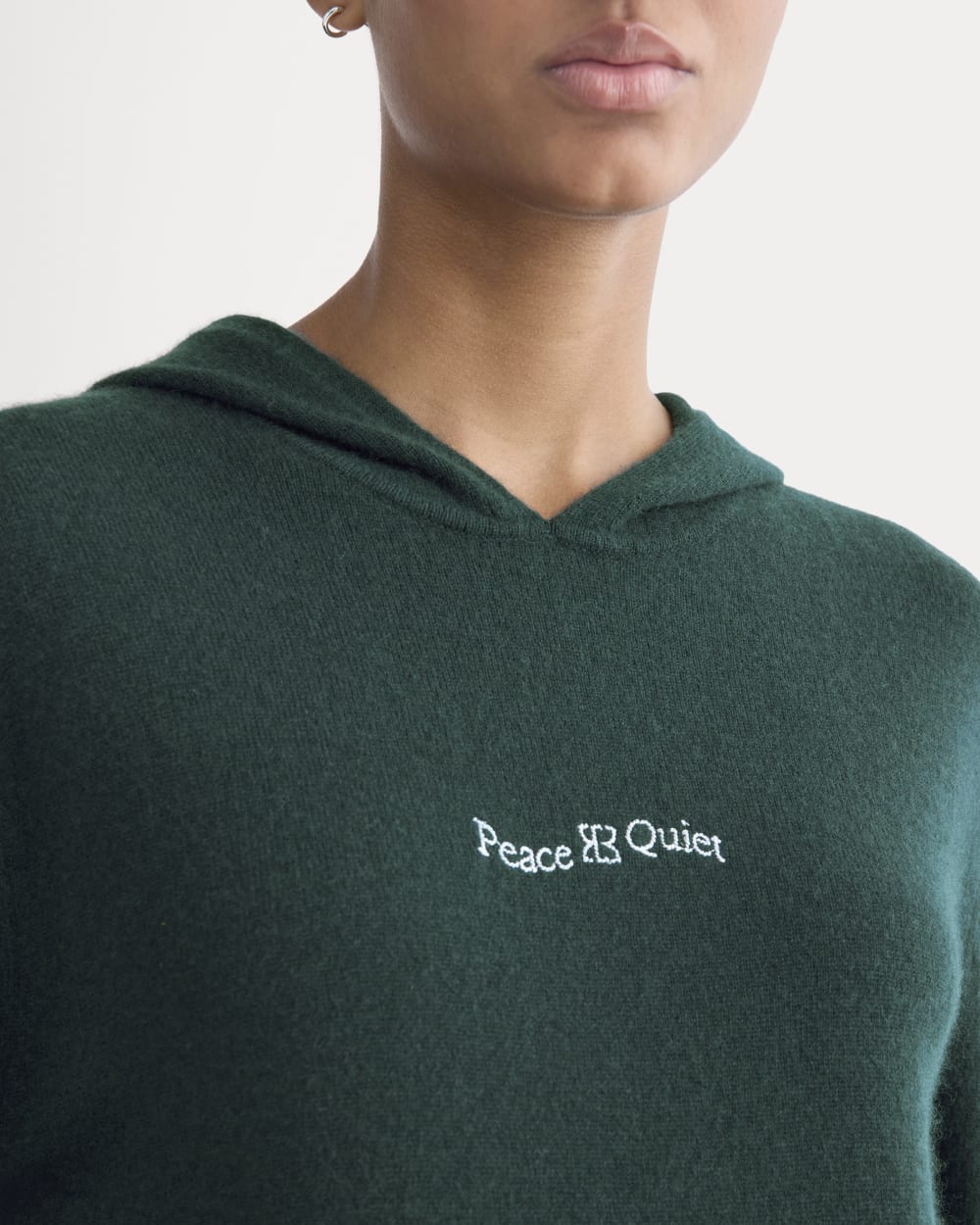 Everlane x Peace & Quiet Cashmere Hoodie | Pine