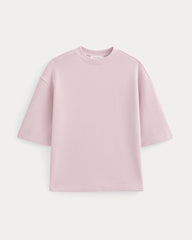 Lightweight Terry Oversized Tee | Burnished Lilac