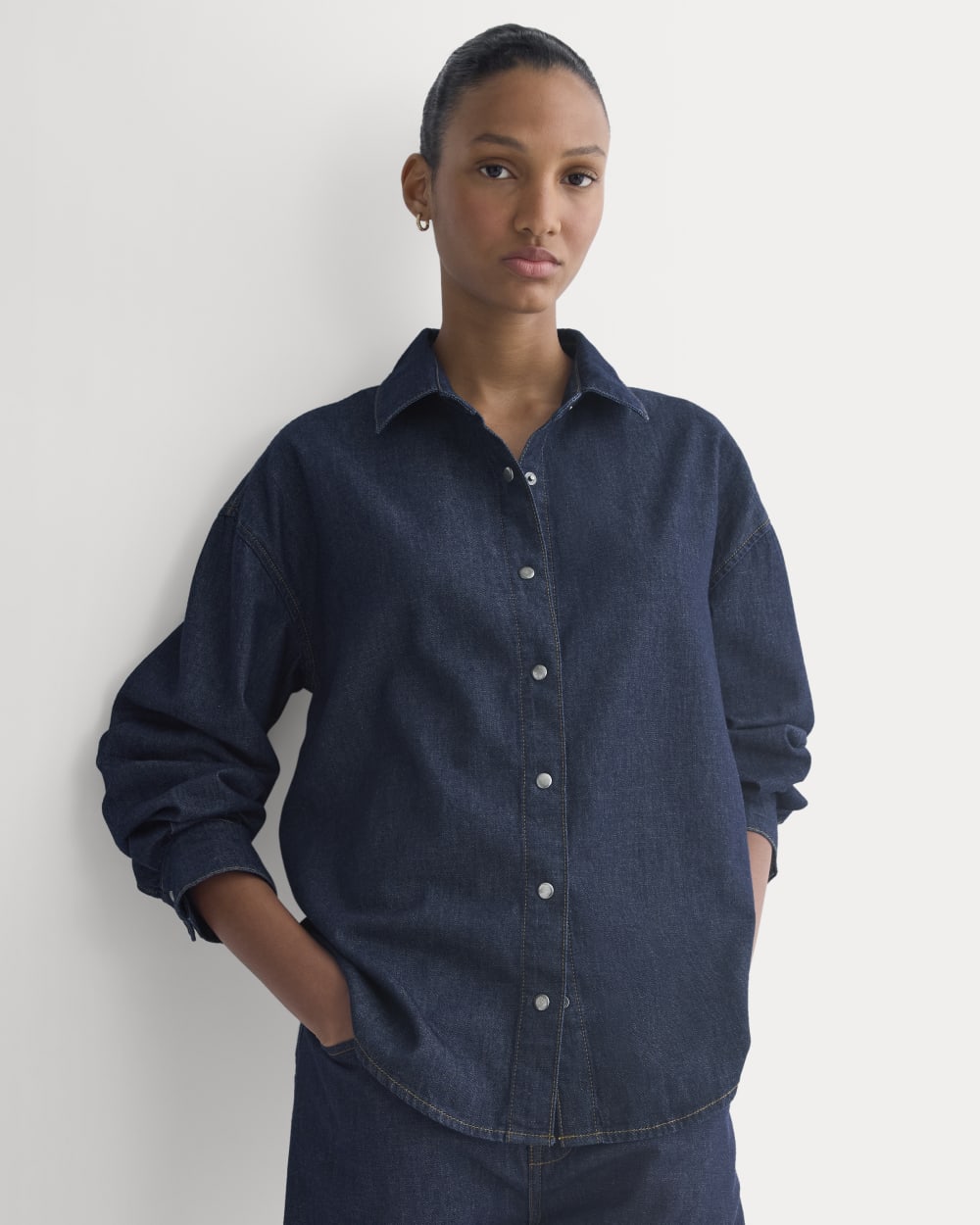 Everlane x Elena Bonvicini Balboa Button-Up Shirt | Deep Bay Indigo