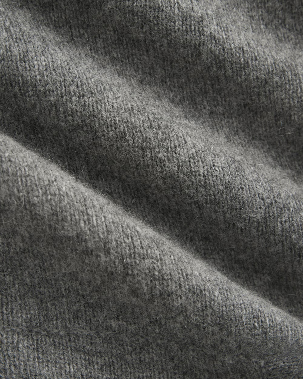 Full-Zip Hoodie in Wool Cashmere | Heather Charcoal
