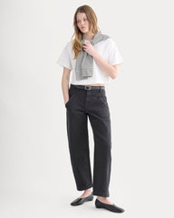 Double-Stitch Barrel Pant | Black