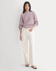 Cropped Ribbed Crew in Everyday Cotton | Burnished Lilac