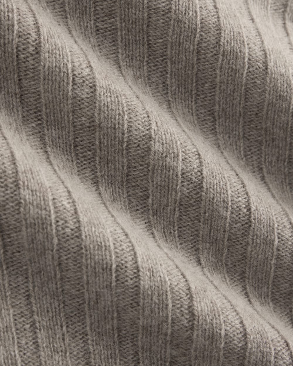 Funnel-Neck Cropped Sweater in Wool Cashmere | Oatmeal