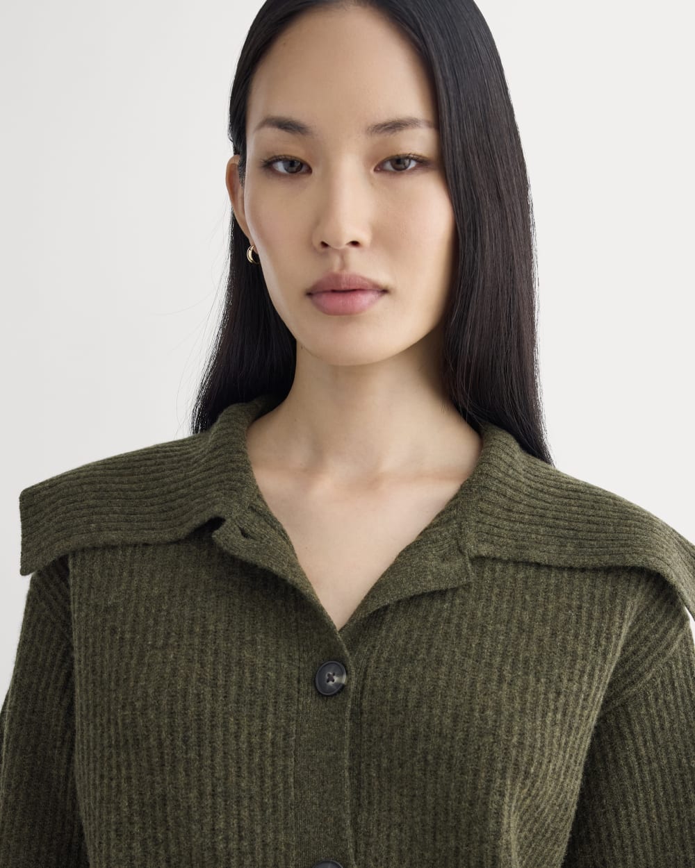 Fisherman Cardigan in Wool Cashmere | Heather Beech