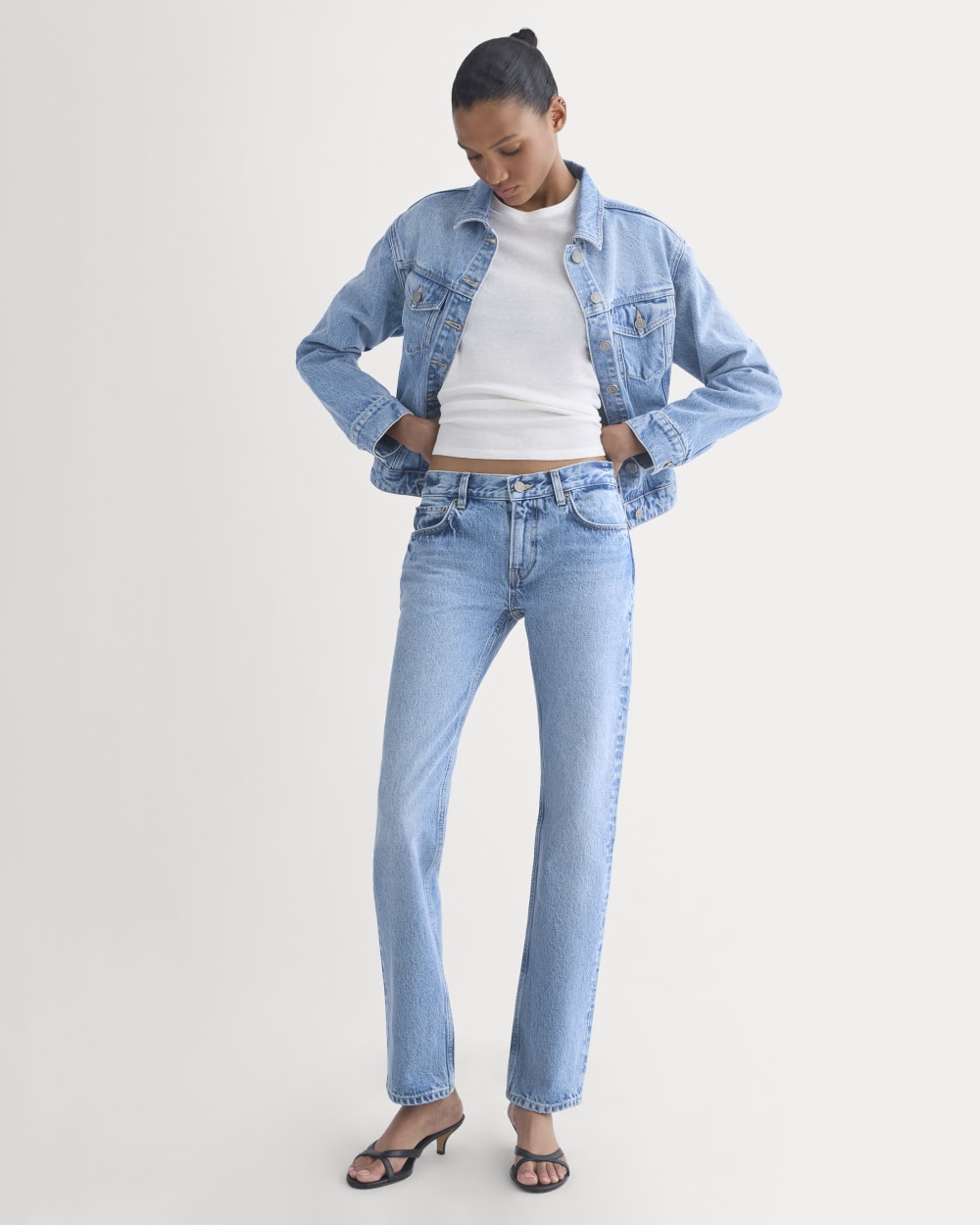 Everlane x Elena Bonvicini Highland Low-Rise Cigarette Jean | Crystal Cove Indigo