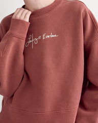 Everlane x The Laufey Foundation Cropped Sweatshirt | Dusty Red