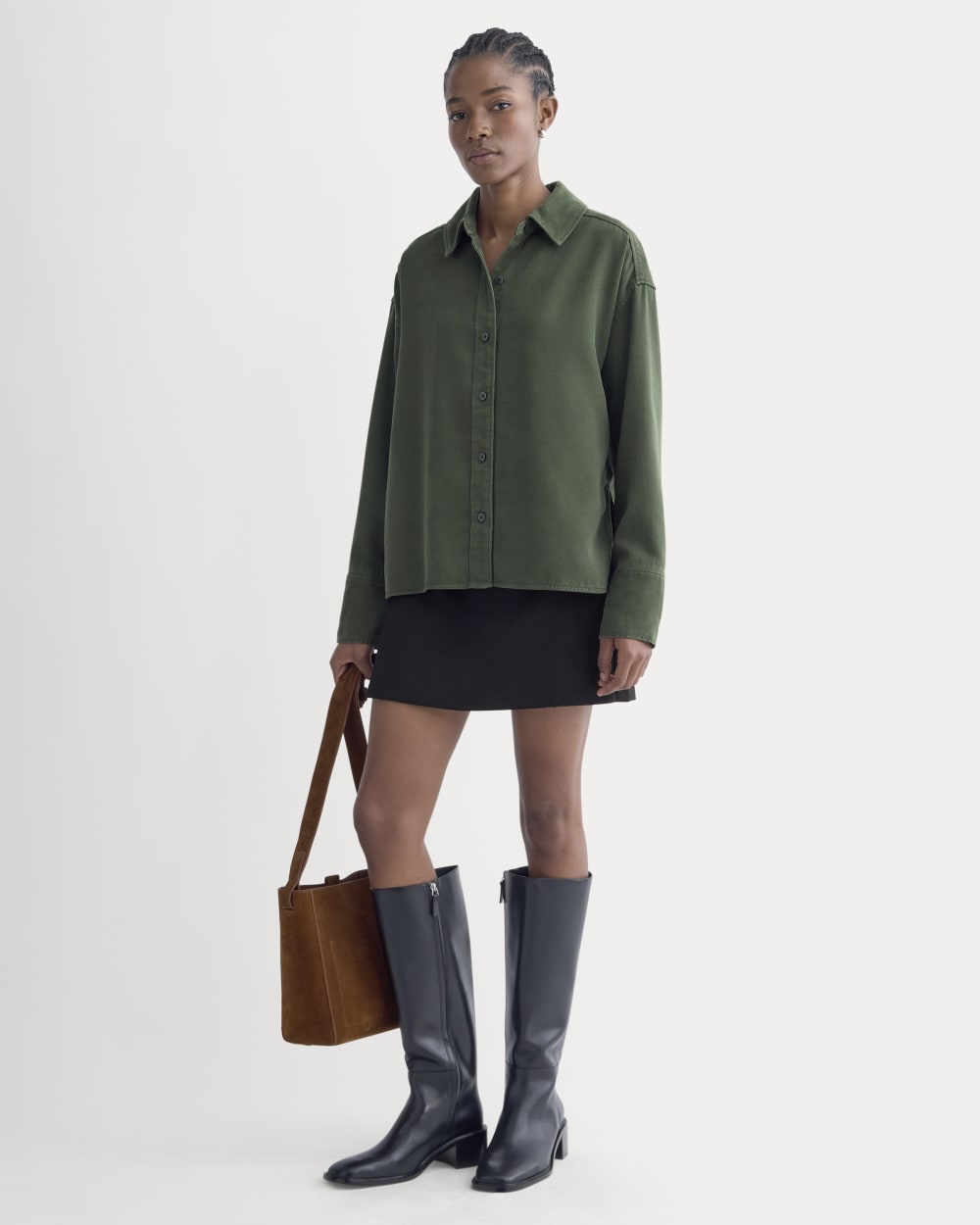 Boxy Shirt in Buttersoft | Dark Forest