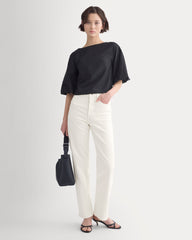 Bubble-Sleeve Top | Black