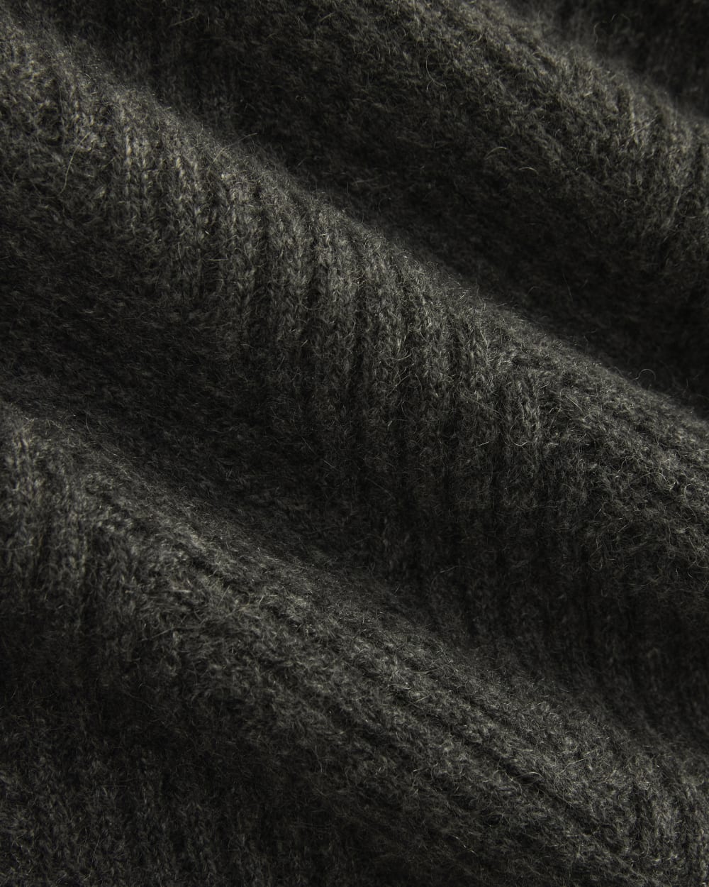 Cashmere Herringbone Sweater | Heather Charcoal