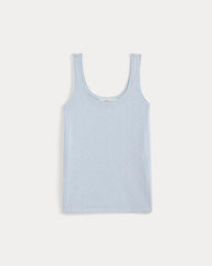 Lace-Trimmed Tank in Fine Linen | Skywriting