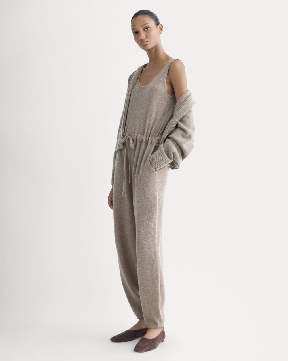 Cashmere Lounge Jumpsuit | Oatmeal