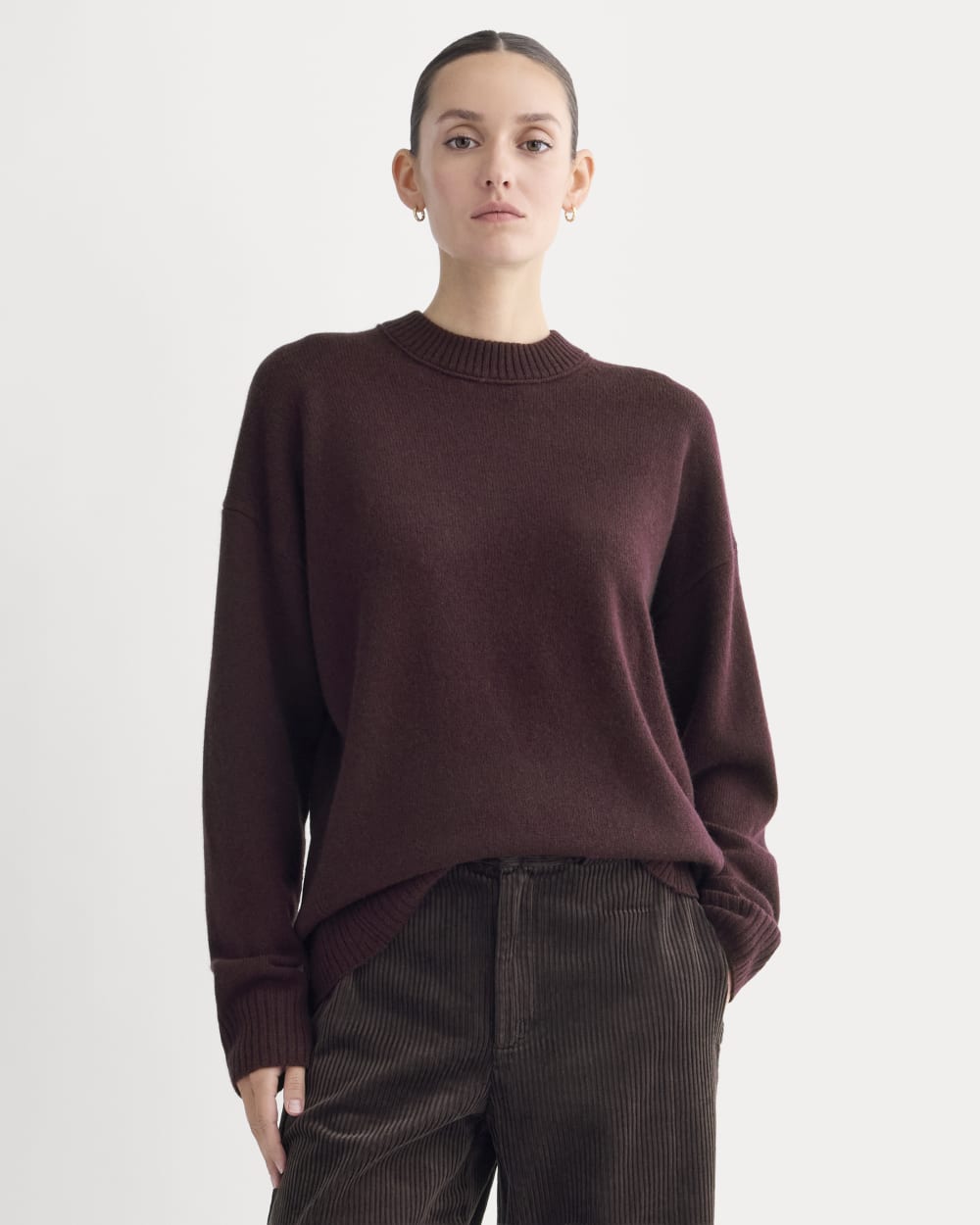 Cashmere Boyfriend Sweater | Wine