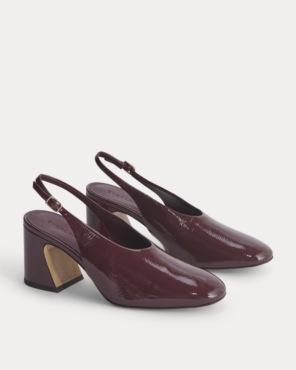 Curved Slingback Heel | Burgundy