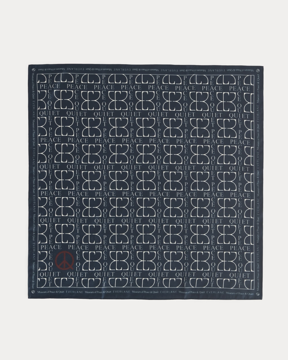 Everlane x Peace & Quiet Silk Bandana |  Navy
