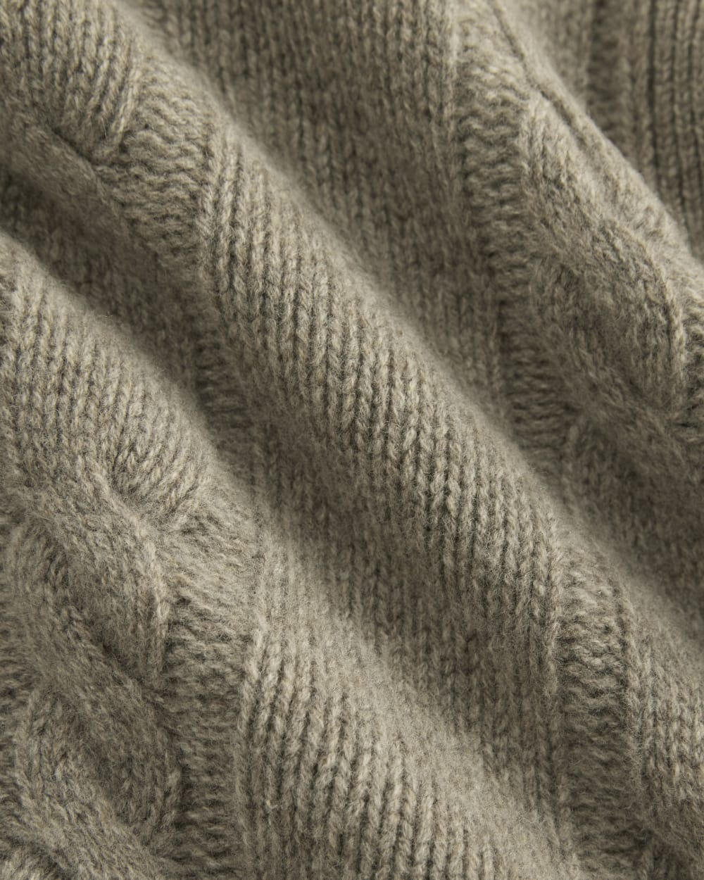 Cable Cardigan in Extrafine Luxe Merino | Heather Soft Taupe