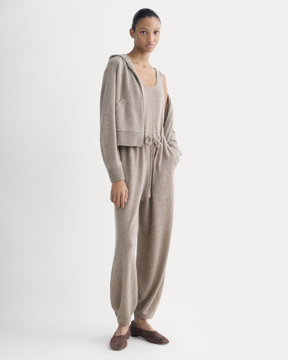 Cashmere Lounge Jumpsuit | Oatmeal
