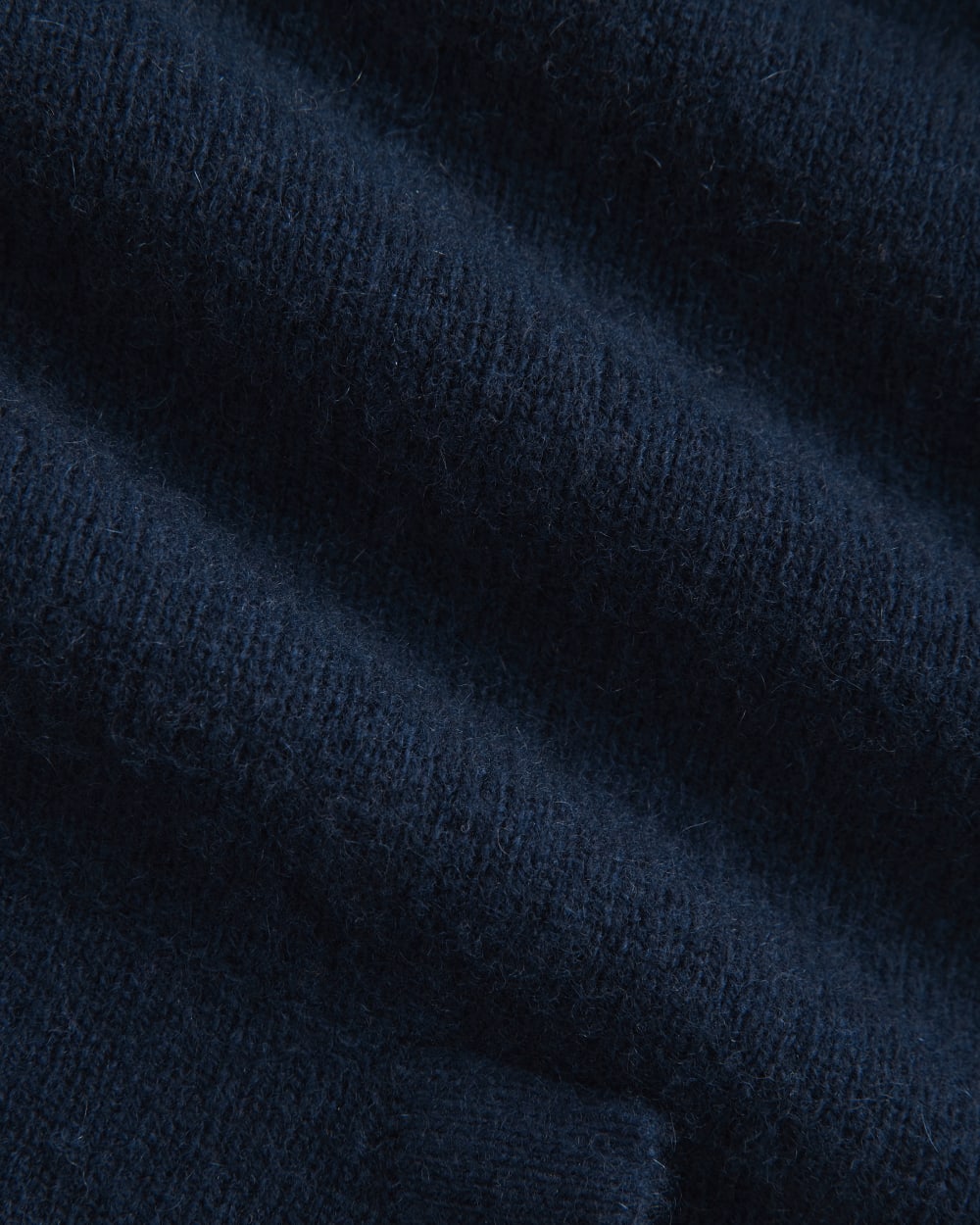 Full-Zip Hoodie in Wool Cashmere | Navy