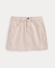 Denim Utility Mini Skirt | Calico Ecru