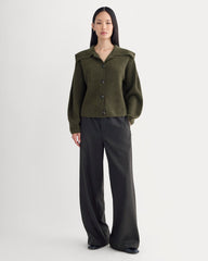 Fisherman Cardigan in Wool Cashmere | Heather Beech