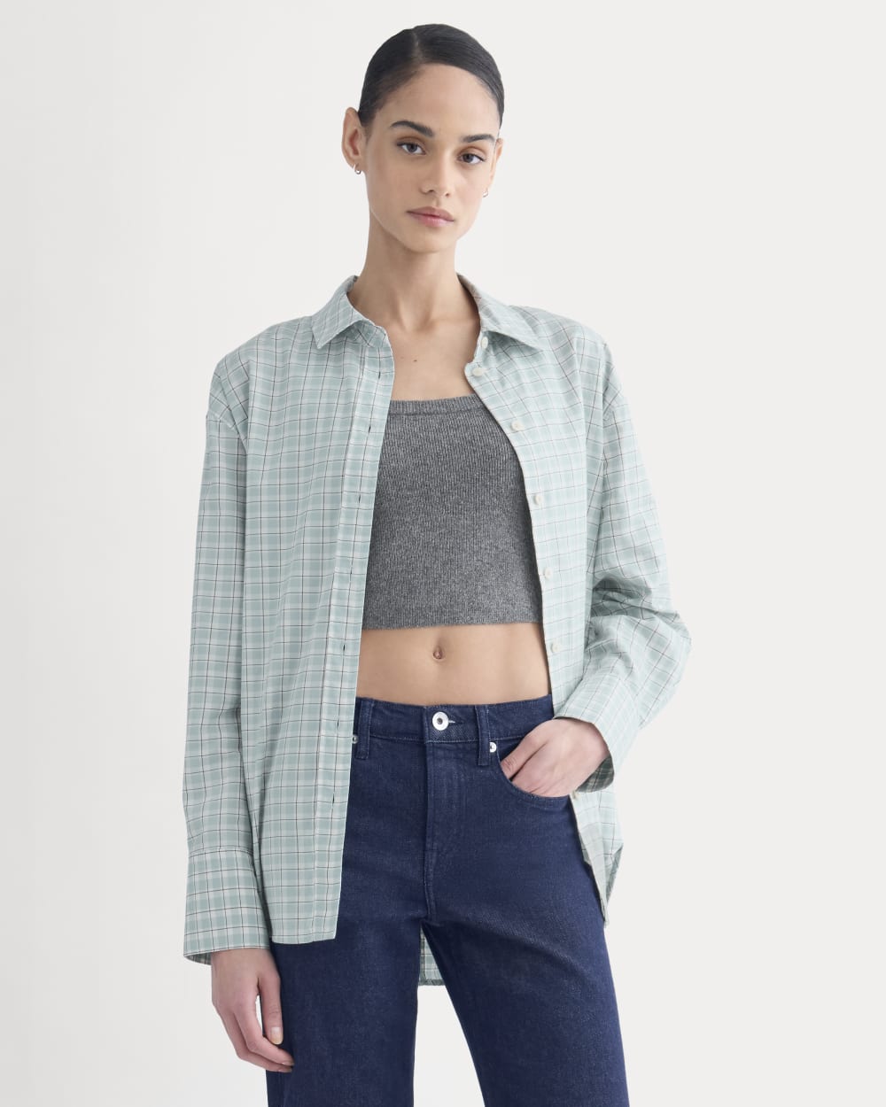 Everyday Shirt in Silky Cotton | Gray Mist