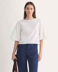 Bubble-Sleeve Top | Bone