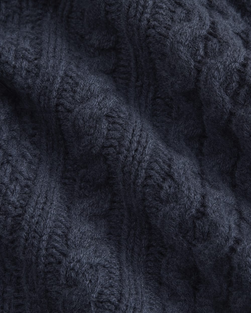 Cable Sweater in Luxe Merino | Navy