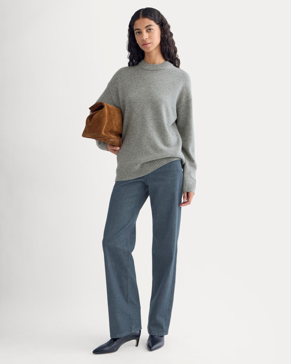 Cashmere Boyfriend Sweater | Husky Gray