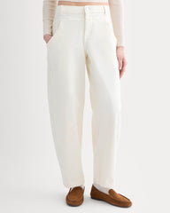Double-Stitch Barrel Pant | Bone