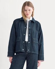 Cropped Denim Jacket | Garment-Dyed Indigo