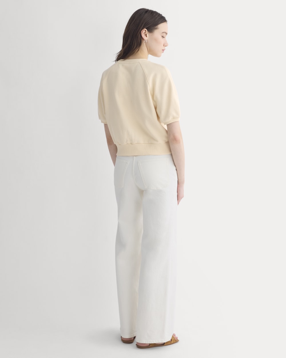 Lightweight Terry Blouson Short-Sleeve Crew | Parchment