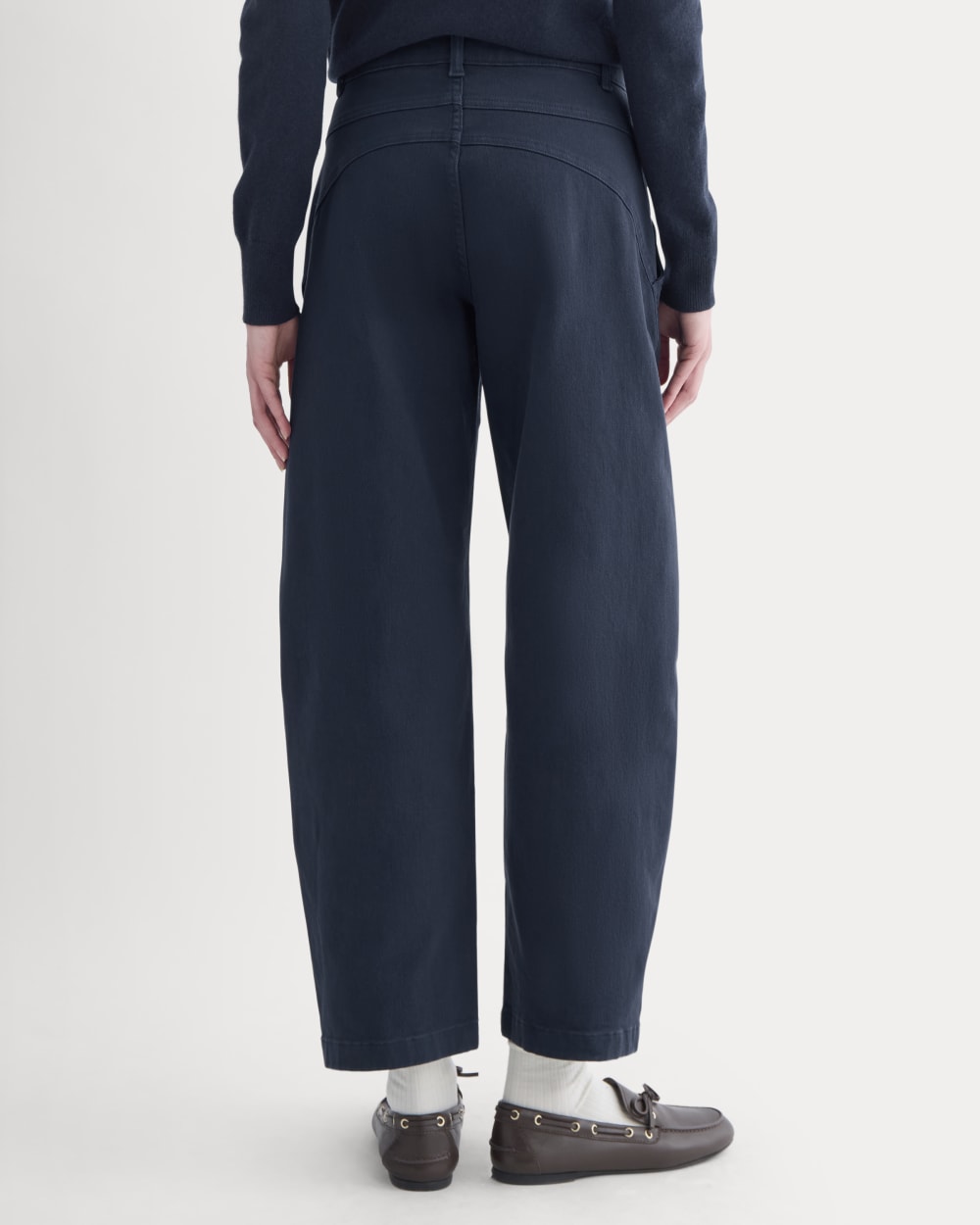 Double-Stitch Barrel Pant | Navy